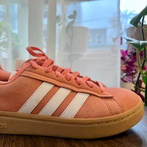 Adidas Grand Court Alpha Sneaker Coral Gum Sole - Women's